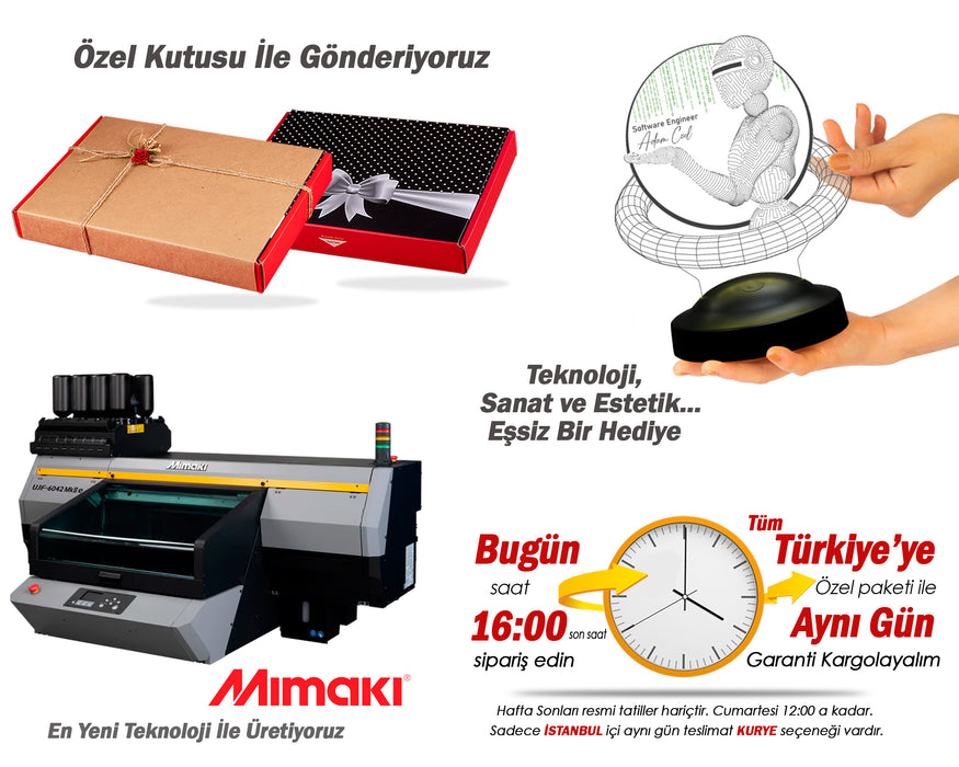 Yazılım ve Bilgisayar Mühendisine LED Lamba – Kişiye Özel Hediye