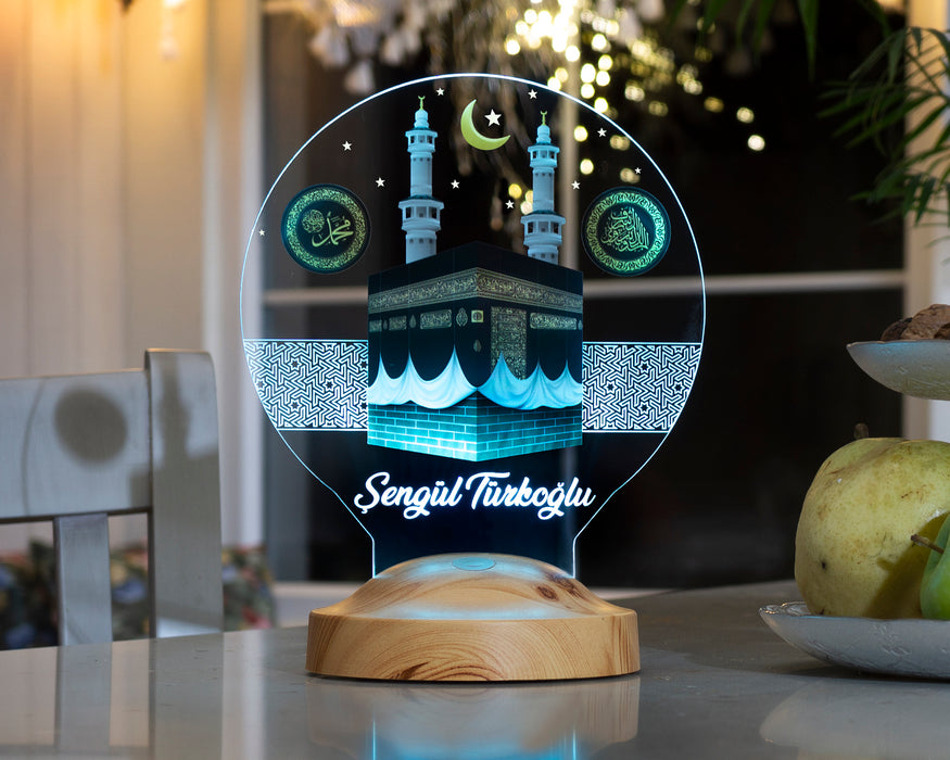 Kabe Görselli İsimli LED Lamba – Anne ve Kayınvalideye Özel Dini Anneler Günü Hediyesi